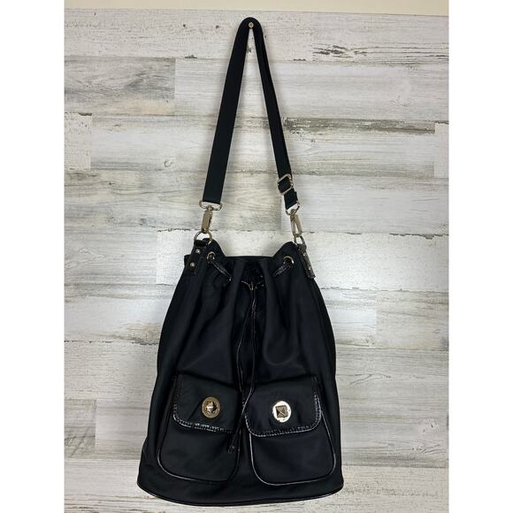 Kate Spade Nylon Convertible Black Backpack Crossbody Bag patent leather - Picture 6 of 6